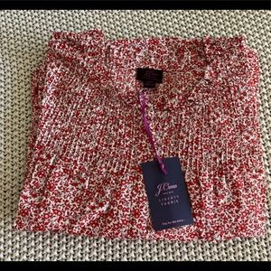 Liberty of London cotton poplin classic popover- Emily Silhouette Flower red